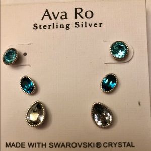 Ava Ro Swarovski crystal earrings